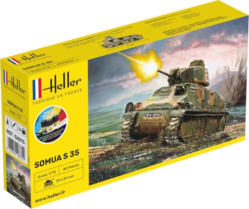 Heller 56875 Somua S 35 Modellbausatz, grau von Heller