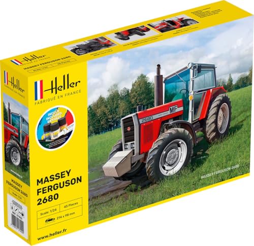 Heller 57402 Massey-Ferguson 2680, mit Farbe, Kleber, Pinsel Modellbausatz, grau von Heller