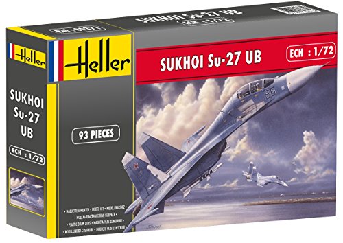 Heller 80371 Modellbausatz Sukhoi Su-27 UB Flanker, Weiß von Heller