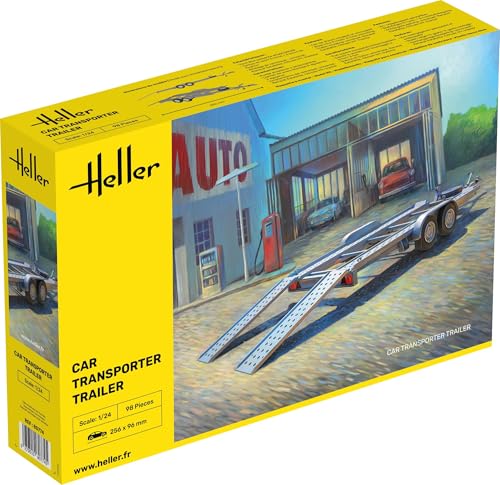 Heller 80774 Car Transporter Trailer 1/24, Unlackiert von Heller