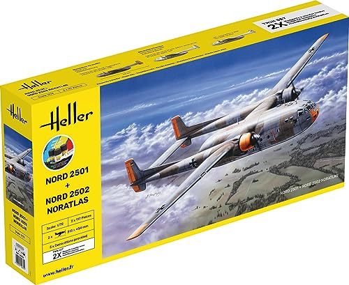 heller 55374 Starter Kit Nord 2501 + Nord 2502 Noratlas Twinset 1/72 von Heller