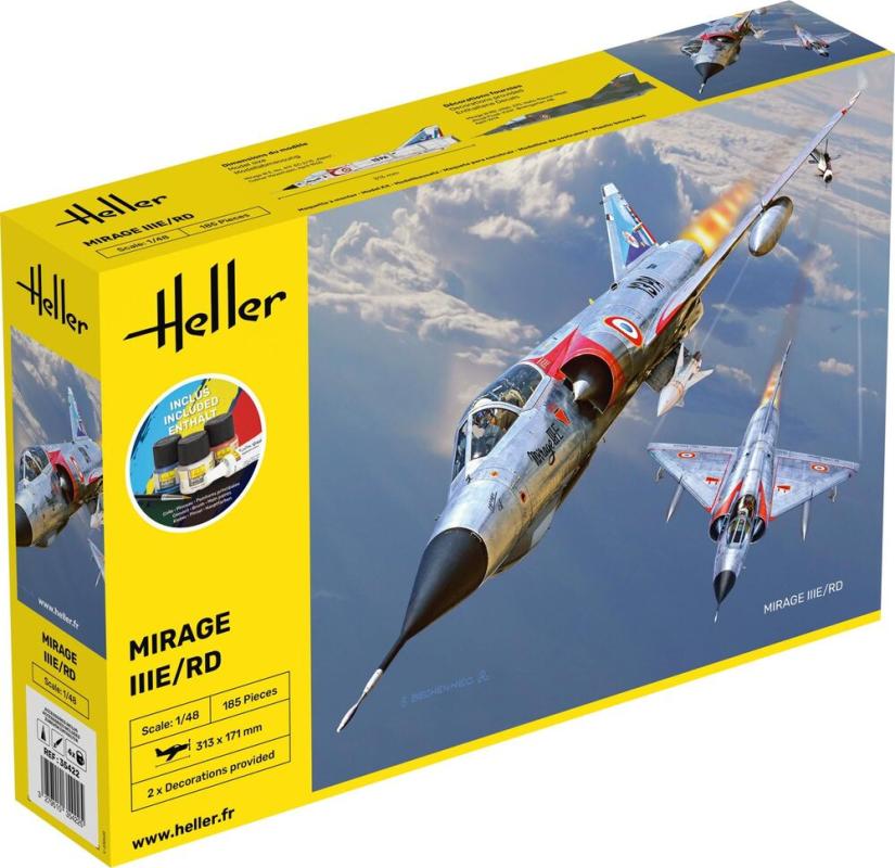 Mirage IIIE-O-R-RD-EE-EA - Starter Kit von Heller