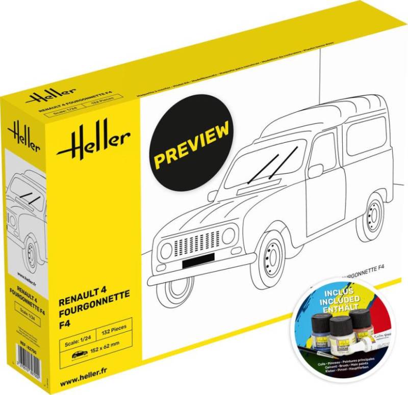 Renault 4 Fourgonette F4 - Starter Kit von Heller