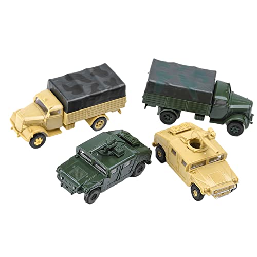 Hellery 4Pcs 1/72 Kunststoff USA Humvee Deutschland LKW Fahrzeuge Spielset Modell Spielzeug Mikro Landschaft Sammlerstücke für Sand Tisch pielzeug von Hellery