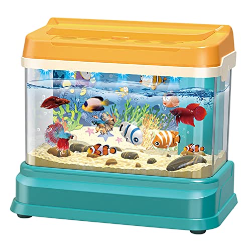 Hellery Angelspielzeug Simulation Elektrisches Aquarium Spiele Set Magnetische Lerngeschenke Musiklicht von Hellery