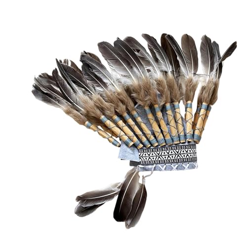 Hellery Häuptling Indianerhut Federkopfschmuck Erwachsene für Karnevalsvorstellung Hellery Häuptling Indianerhut Federkopfschmuck Erwachsene für Karnevalsvorstellung von Hellery