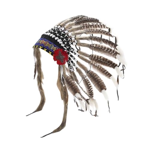 Hellery Indianer Kopfschmuck, übertriebenes Kostümzubehör für Rollenspiele Hellery Indianer Kopfschmuck, übertriebenes Kostümzubehör für Rollenspiele von Hellery