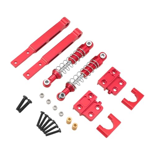 Hellery Modellauto Stoßdämpfer Set Aluminiumlegierung Federbein Ziehstange Ersatzteile Zugstange Dämpfer für MN82 82s 82pro LC79 1/12 RC Auto für Heimwerker, Rot Hellery Modellauto Stoßdämpfer Set Aluminiumlegierung Federbein Ziehstange Ersatzteile Zugstange Dämpfer für MN82 82s 82pro LC79 1/12 RC Auto für Heimwerker, Rot von Hellery