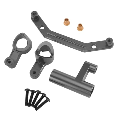 Hellery RC Auto Lenkbaugruppe, RC Teile, Stilvolle Ersatzbeschläge, Metall Lenkungs Upgrade Teile, Spielzeugzubehör, Schwarzgrau Hellery RC Auto Lenkbaugruppe, RC Teile, Stilvolle Ersatzbeschläge, Metall Lenkungs Upgrade Teile, Spielzeugzubehör, Schwarzgrau von Hellery