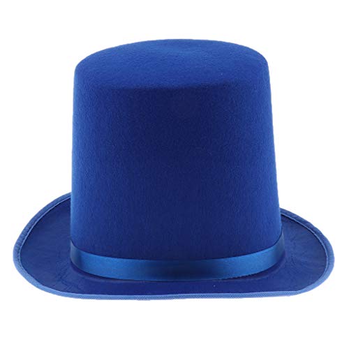 Hellery Zylinder Hut für Erwachsene, für Zauberer, Karneval, , Gentleman , Blau von Hellery
