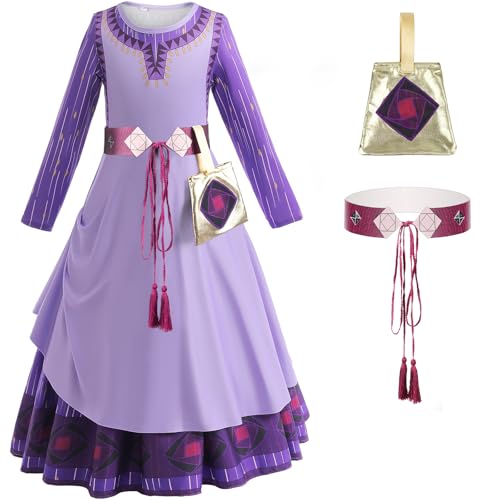 Hellet Mädchen Kostüm Kleid Cosplay Outfits Kinder Lila Prinzessin Dress Up Halloween Weihnachten Party von Hellet