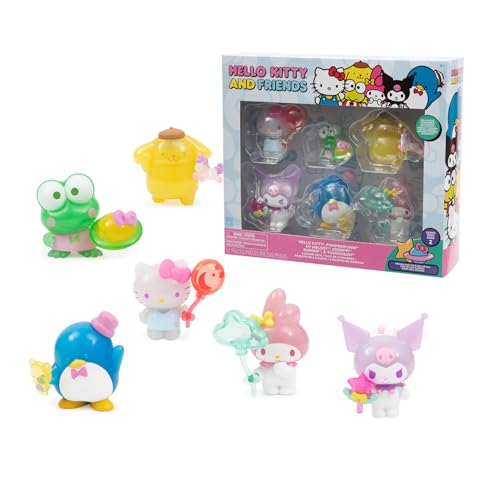 Hello Kitty 5 cm Figurenset – Set mit 6 Mini-Figuren in bezaubernden Designs, perfekt zum Spielen, Ausstellen oder Sammeln Fans jeden Alters von Hello Kitty