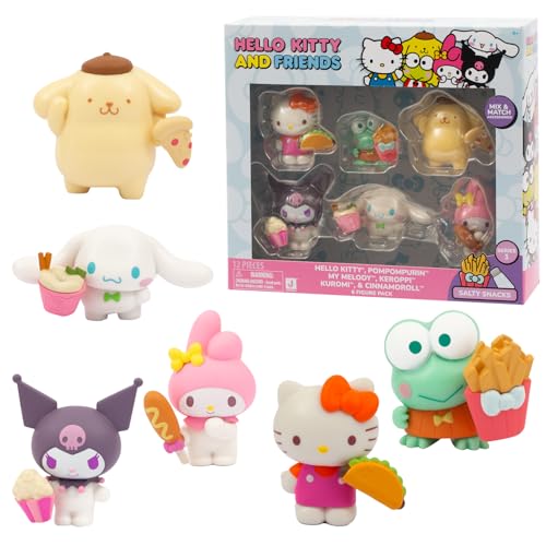 Hello Kitty 5 cm Figurenset – Set mit 6 Mini-Figuren in bezaubernden Designs, perfekt zum Spielen, Ausstellen oder Sammeln Fans jeden Alters von Hello Kitty