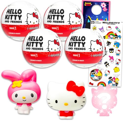 Hello Kitty Blindball-Partygeschenke – Bündel mit 4 Mash'Ems Blindball-Mini-Figuren, Mystery-Spielzeug plus Aufklebern, mehr | Hello Kitty Figuren für Kinder, Jungen, Mädchen Hello Kitty Blindball-Partygeschenke – Bündel mit 4 Mash'Ems Blindball-Mini-Figuren, Mystery-Spielzeug plus Aufklebern, mehr | Hello Kitty Figuren für Kinder, Jungen, Mädchen von Hello Kitty
