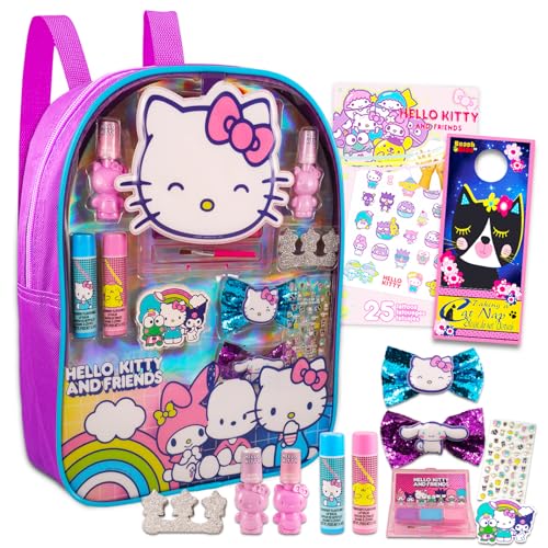 Hello Kitty Cosmetic Set for Girls - Hello Kitty Dress Up Party Supplies Bundle with Hello Kitty Makeup, Shoulder Bag, Tattoos and More | Hello Kitty Pretend Play von Hello Kitty