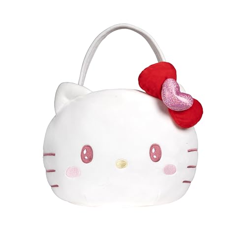 Hello Kitty Official Valentine Pail Accessory - 12-Inch Embroidered Treat Pail with Character Design and Carry Handle von Hello Kitty