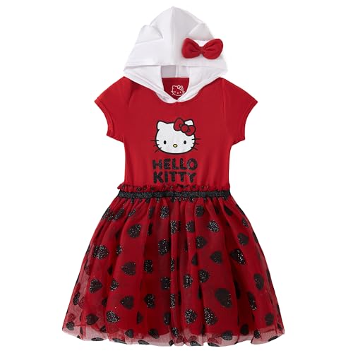 Hello Kitty Sanrio Girls Cosplay Hooded Tulle Dress for Toddler and Big Kids von Hello Kitty