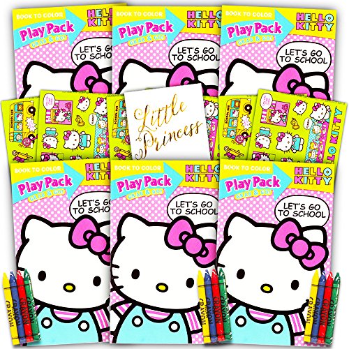 Hello Kitty Ultimate Party Favors Packs -- 6 Sets with Stickers, Coloring Books and Crayons (Party Supplies) von Hello Kitty