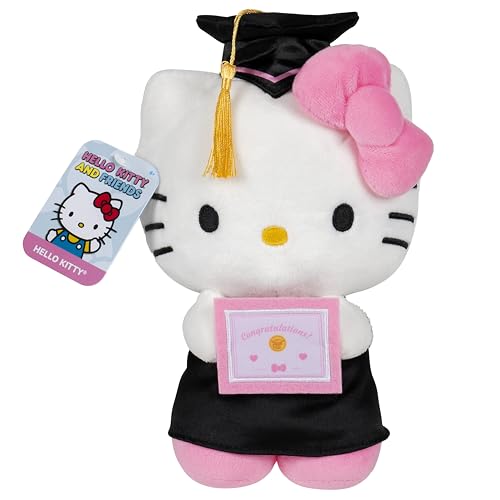 Hello Kitty and Friends, 20,3 cm Graduation Hello Kitty Plüsch, offizielles Sanrio-Produkt von Jazwares, ab 6 Jahren von Hello Kitty