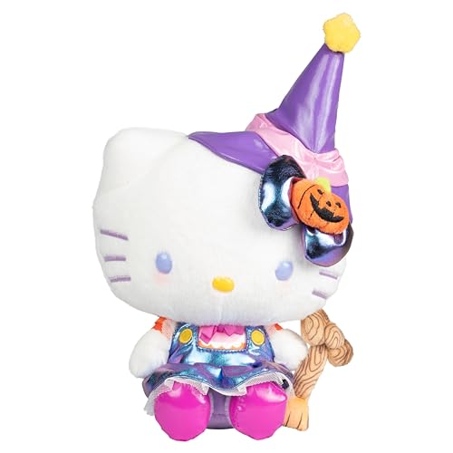 Hello Kitty and Friends, 8-Inch Hello Kitty Halloween Plush Wearing a Witch Costume - Officially Licensed Sanrio Product from Jazwares - Ages 6+ von Hello Kitty