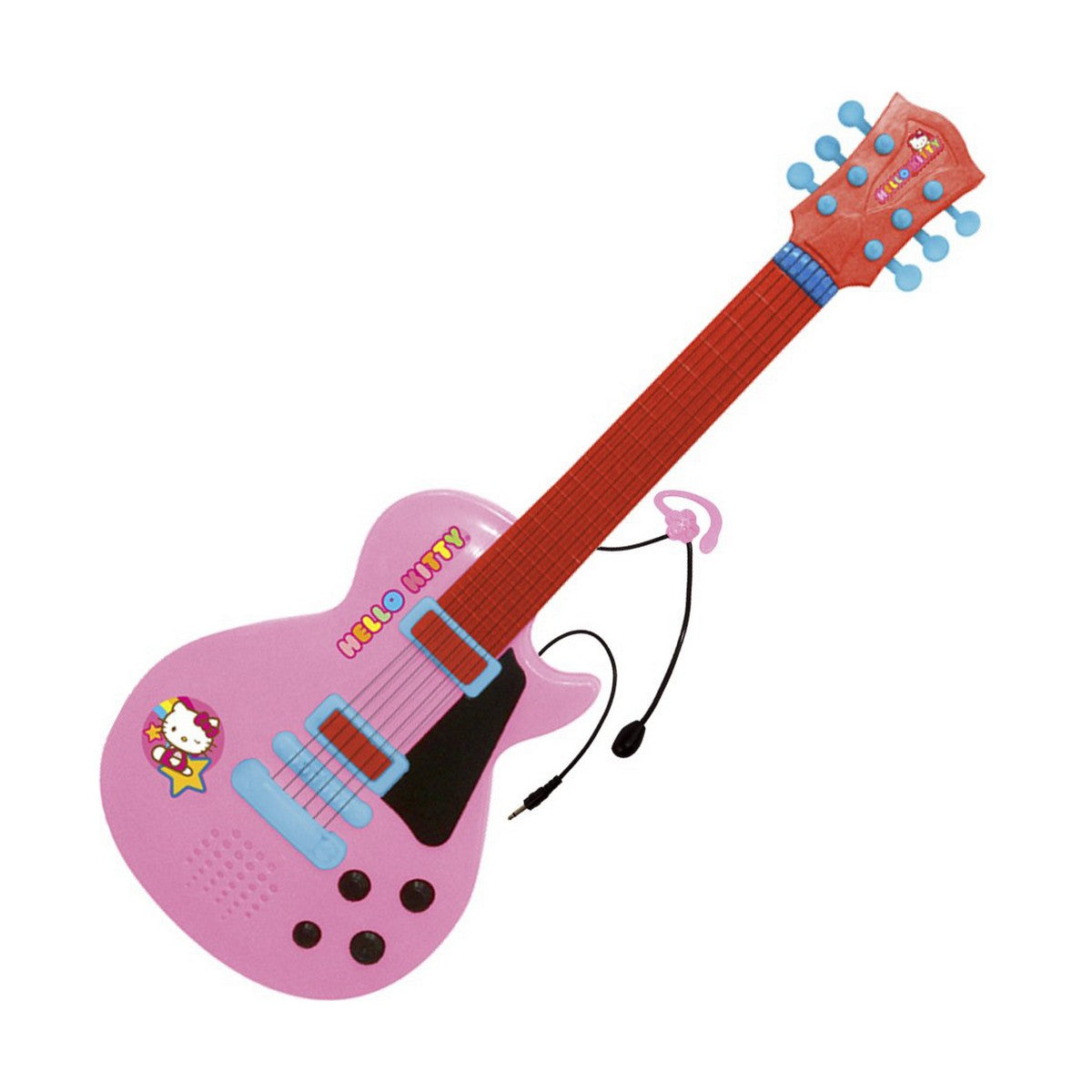 Kindergitarre Hello Kitty Elektronik Mikrofon Rosa von Hello Kitty