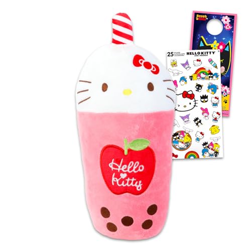 Sanrio Hello Kitty Boba Plush Toy Set - Bundle with 15" Hello Kitty Boba Themed Plush Plus Stickers, More | Hello Kitty Plushie Doll for Kids, Girls von Hello Kitty