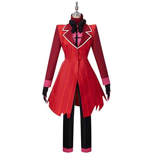 Alastor Cosplay Kostüm Halloween Cosplay Jacke Mantel Hose Full Set für Erwachsene Männer Frauen von Helluva Boss