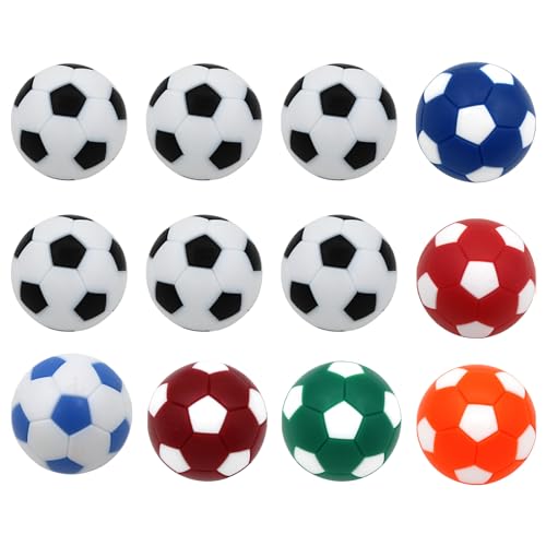 Helweet Kickerball, Tischkicker Bälle, Mini Tischfussball Ersatzbälle, 12 Stück Tischfußball, Tischfussball Bälle, Das Langlebig und Nicht Leicht zu Verblassen Ist, für Spiel und Freizeitsport, 32mm von Helweet