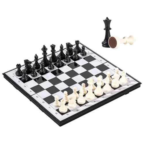 Schachbrett Magnetisch, Einklappbar Schachspiel, Einklappbar Reiseschach, Chess Set, EIN Tolles Geschenk für Familie und Freunde zum Geburtstag, zu Weihnachten Oder Anderen Feiertagen, 29 x 29cm von Helweet