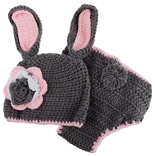 Hemobllo 1 Satz Gestricktes Hasenkostüm Hasenkleidung -osterkleidung Neugeborenes Kinderkostüme Kleidung Für Neugeborene Kleider Für Kinder - -outfits Modekleidung -kit Garn von Hemobllo