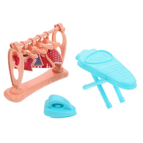 Hemobllo 1 Satz Puppeneisen-Set Zubehör für Babypuppen Puppenwagen klein Mini-Hausbausatz puppenstubenmöbel Dollhouse Furniture Mini-Hausschmuck Miniatur-Kleiderbügelmodell Plastik von Hemobllo