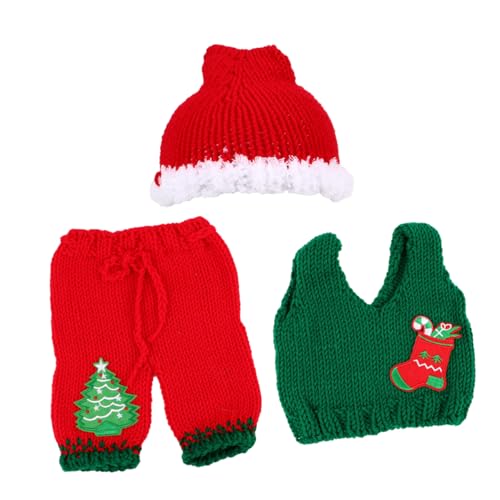 Hemobllo 1 Satz Requisiten für Babyfotos gestrickte -Outfits Kleidung für die Babyfotografie weihnachten outfit christmas outfit -Weihnachtsoutfit Babykleidung Strickgarn von Hemobllo