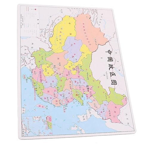 Hemobllo 1 Satz interaktives grundwissen China Geografie Lernspielzeug China-Karten-Puzzle Geburtstagsparty- lustiges geografisches Papier von Hemobllo