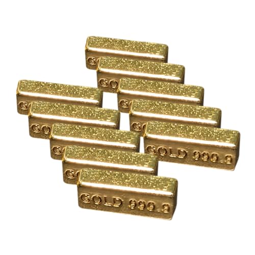 Hemobllo 10 Stück Teiliges Miniatur Modell Realistische Mini Gold Bar Modelle Dekorative Puppenhaus Zubehör DIY Miniatur Landschaftsdeko Kindgerechte Bastelaccessoires Hemobllo 10 Stück Teiliges Miniatur Modell Realistische Mini Gold Bar Modelle Dekorative Puppenhaus Zubehör DIY Miniatur Landschaftsdeko Kindgerechte Bastelaccessoires von Hemobllo