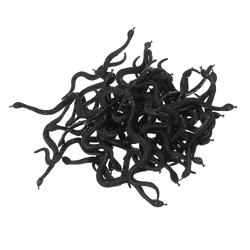 Hemobllo 100 Stück Mini Simulation Schlange aus Realistische Schwarze Cobra Modelle Detailgetreu und Sicher für Halloween Aprilscherz Partydekoration und Lernspielzeug Hemobllo 100 Stück Mini Simulation Schlange aus Realistische Schwarze Cobra Modelle Detailgetreu und Sicher für Halloween Aprilscherz Partydekoration und Lernspielzeug von Hemobllo