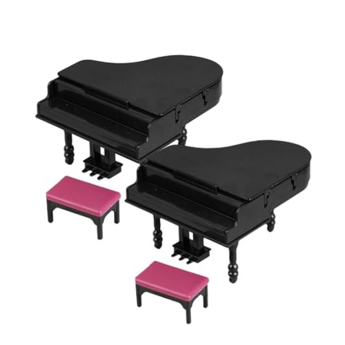 Hemobllo 2 Sätze Miniatur Puppenhaus Klavier Set Teilig Musikinstrument Dekoration mit Bank für DIY Puppenmöbel Detailreiches Toy Piano für Miniaturlandschaften und Stilvolle Hemobllo 2 Sätze Miniatur Puppenhaus Klavier Set Teilig Musikinstrument Dekoration mit Bank für DIY Puppenmöbel Detailreiches Toy Piano für Miniaturlandschaften und Stilvolle von Hemobllo