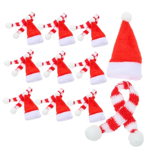 Hemobllo 20 Stück Teiliges Mini Strickmützen und Rote Weiße Schals Weiche Puppen Dekoration für Weihnachten Handgefertigte Weihnachtsmützen und Schals Festliche Miniatur Accessoires für Hemobllo 20 Stück Teiliges Mini Strickmützen und Rote Weiße Schals Weiche Puppen Dekoration für Weihnachten Handgefertigte Weihnachtsmützen und Schals Festliche Miniatur Accessoires für von Hemobllo