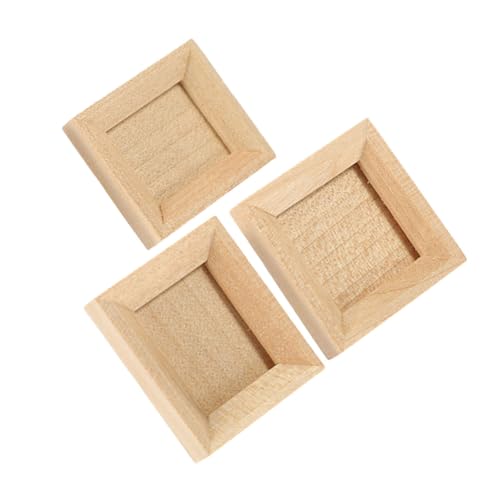 Hemobllo 3 Stück Teiliges Miniatur Bilderrahmen aus Holz Einzigartige Mini Rahmen für Puppenhaus Dekoration DIY Miniatur Foto Display Vielseitiges Zubehör Hemobllo 3 Stück Teiliges Miniatur Bilderrahmen aus Holz Einzigartige Mini Rahmen für Puppenhaus Dekoration DIY Miniatur Foto Display Vielseitiges Zubehör von Hemobllo