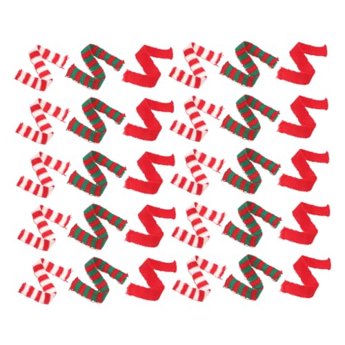 Hemobllo 30 Stück Teiliges Mini Strickschals mit Weihnachtsmotiv Zarte Handgestrickte Puppenschals in Rot Weiß Grün Leichte und Vielseitige Deko für Geschenke und Festtagsdekoration Hemobllo 30 Stück Teiliges Mini Strickschals mit Weihnachtsmotiv Zarte Handgestrickte Puppenschals in Rot Weiß Grün Leichte und Vielseitige Deko für Geschenke und Festtagsdekoration von Hemobllo