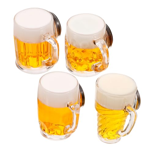 Hemobllo 4 Stück Mini Bierkrüge aus Realistische Miniatur Bierbecher Dekoration für Puppenhäuser DIY Bastelbedarf Bierglas Nachbildung Hemobllo 4 Stück Mini Bierkrüge aus Realistische Miniatur Bierbecher Dekoration für Puppenhäuser DIY Bastelbedarf Bierglas Nachbildung von Hemobllo