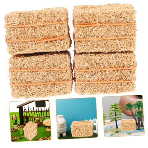 Hemobllo 4 Stück Miniatur Heuballen aus Natürlichem Stroh Mini Heustapel Dekoration für Puppenhaus Bauernhof Modell Handliches Miniatur Strohballen für DIY Herbstdeko und Hemobllo 4 Stück Miniatur Heuballen aus Natürlichem Stroh Mini Heustapel Dekoration für Puppenhaus Bauernhof Modell Handliches Miniatur Strohballen für DIY Herbstdeko und von Hemobllo