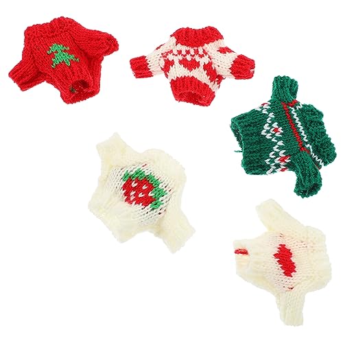 Hemobllo 5 Stck Teiliges Puppen Sweater aus Baumwolle Austauschbare Winter Puppenkleidung mit Verschiedenen Mustern Leicht und Tragbar zum Ankleiden von Puppen für Mädchen und Teens Hemobllo 5 Stck Teiliges Puppen Sweater aus Baumwolle Austauschbare Winter Puppenkleidung mit Verschiedenen Mustern Leicht und Tragbar zum Ankleiden von Puppen für Mädchen und Teens von Hemobllo
