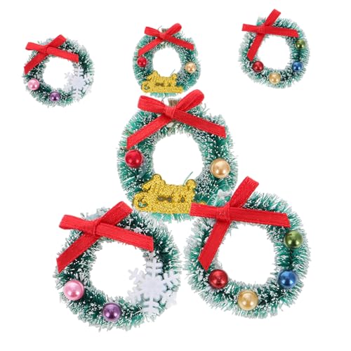 Hemobllo 6 Stück Teiliges Mini Weihnachtskranz Dekorativer Puppenhaus Kranz Langlebige Miniatur Weihnachtsdekoration für Fenster Bäume und Mini Szenen Kreatives Zubehör für Puppenhaus Hemobllo 6 Stück Teiliges Mini Weihnachtskranz Dekorativer Puppenhaus Kranz Langlebige Miniatur Weihnachtsdekoration für Fenster Bäume und Mini Szenen Kreatives Zubehör für Puppenhaus von Hemobllo