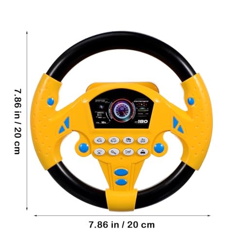 Hemobllo Kinder-lenkrad, Lernspielzeug für Kinder, PVC, Batterielos, Perfekt für Rollenspiele Und Frühes Lernen, 8 Zoll Hemobllo Kinder-lenkrad, Lernspielzeug für Kinder, PVC, Batterielos, Perfekt für Rollenspiele Und Frühes Lernen, 8 Zoll von Hemobllo