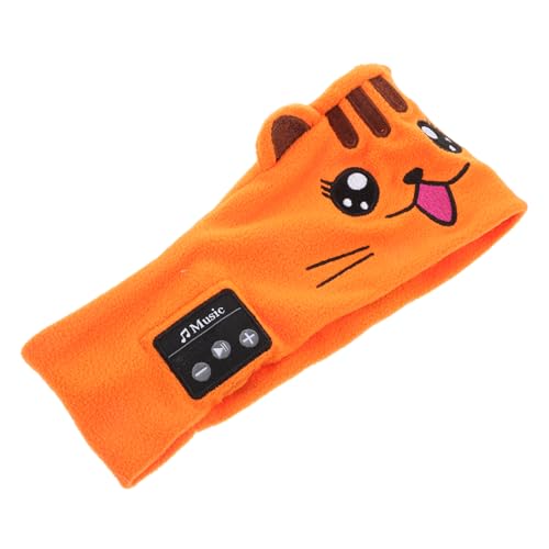 Hemobllo Kopftuch Mit -musik Kopfhörer Für Panda-stirnbänder Panda-stirnband Kopfhörer Für Kleinkinder Panda-partyzubehör Panda Ohren Stirnband Gesichtsband Orange Polyester von Hemobllo