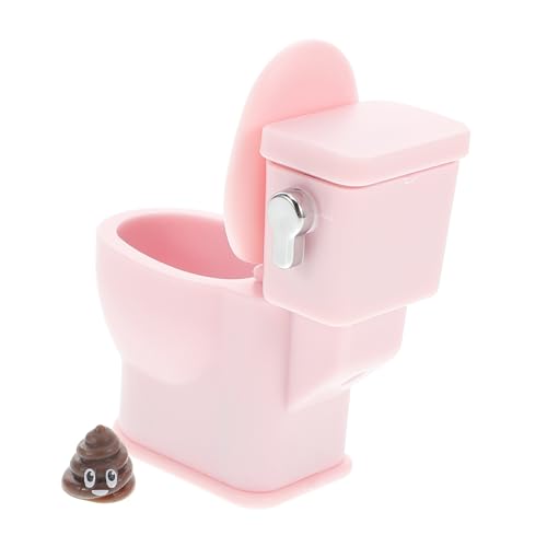 Hemobllo Maßstab Wiederaufladbar mit Realistischem Spülgeräusch Puppenhaus Badezimmer Zubehör Miniatur Toilette für Tiny Furniture und Mini Badezimmer Spielset Rosa Hemobllo Maßstab Wiederaufladbar mit Realistischem Spülgeräusch Puppenhaus Badezimmer Zubehör Miniatur Toilette für Tiny Furniture und Mini Badezimmer Spielset Rosa von Hemobllo