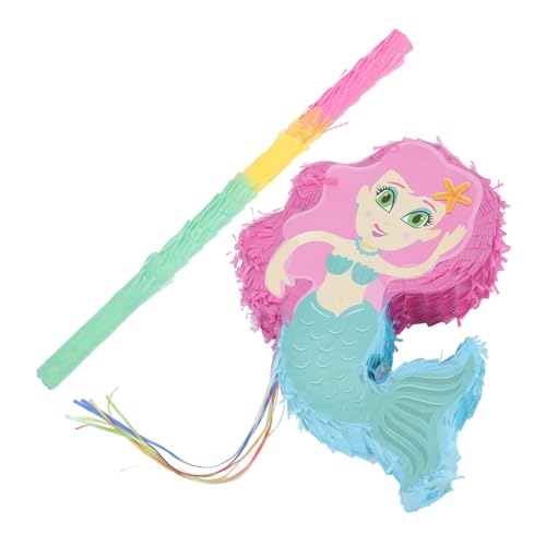 Hemobllo Meerjungfrau Pinata Kindergeburtstag Papier Langlebig Robust mit Schläger Meerjungfrauen Motto Party Dekoration Mädchen Spielspaß Hemobllo Meerjungfrau Pinata Kindergeburtstag Papier Langlebig Robust mit Schläger Meerjungfrauen Motto Party Dekoration Mädchen Spielspaß von Hemobllo