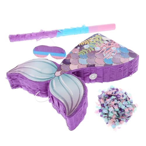 Hemobllo Mermaid Pinata aus Papier mit und Augenbinde Bunte Geburtstagsdeko für Kindergeburtstag Candy Füllung Lustiges Partyspiel und Mehrzweck Deko für Festlichkeiten Hemobllo Mermaid Pinata aus Papier mit und Augenbinde Bunte Geburtstagsdeko für Kindergeburtstag Candy Füllung Lustiges Partyspiel und Mehrzweck Deko für Festlichkeiten von Hemobllo