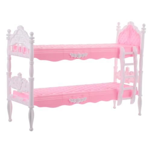 Hemobllo Puppen Etagenbett für Prinzessinnen mit Detailliertem Miniatur Design Modernes Puppenhaus Zubehör Geeignet für Mädchen zum Fantasievollen Hemobllo Puppen Etagenbett für Prinzessinnen mit Detailliertem Miniatur Design Modernes Puppenhaus Zubehör Geeignet für Mädchen zum Fantasievollen von Hemobllo