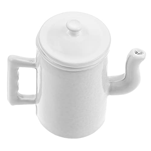 Hemobllo Puppenhaus Zubehör Weiß Miniatur Wasserkocher mit Deckel und Griff Realistische Deko für Puppenhaus Küchen Szene Hemobllo Puppenhaus Zubehör Weiß Miniatur Wasserkocher mit Deckel und Griff Realistische Deko für Puppenhaus Küchen Szene von Hemobllo